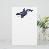 Orca Killer whale illustratie Briefpapier (Staand voorkant)
