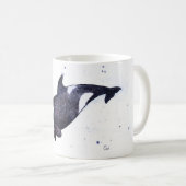 Orca Killer whale illustratie Koffiemok (Voorkant rechts)