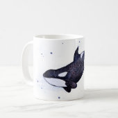Orca Killer whale illustratie Koffiemok (Voorkant links)