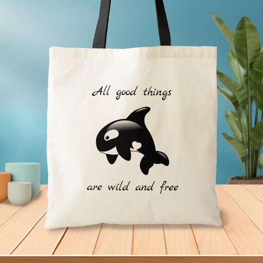Orca Killer Whale Inspirerend Quote Tote Bag