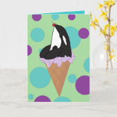 Orca Killer Whale Kaart (Gele Bloem)