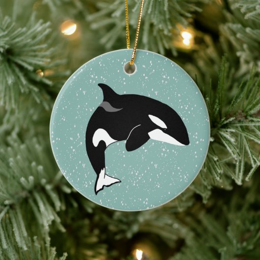 Orca Killer Whale Keramisch Ornament (Boom)