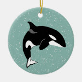 Orca Killer Whale Keramisch Ornament (Voorkant)
