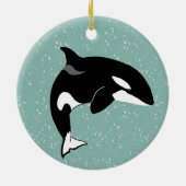 Orca Killer Whale Keramisch Ornament (Achterkant)