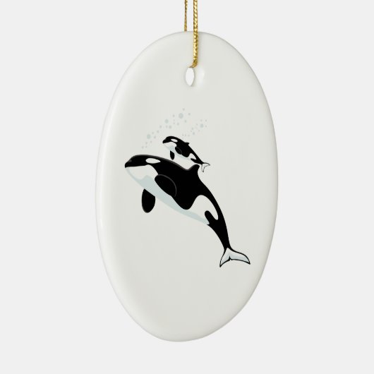 Orca Killer Whale Keramisch Ornament (Rechts)