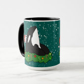 Orca Killer Whale Kerstmis Mok (Voorkant links)