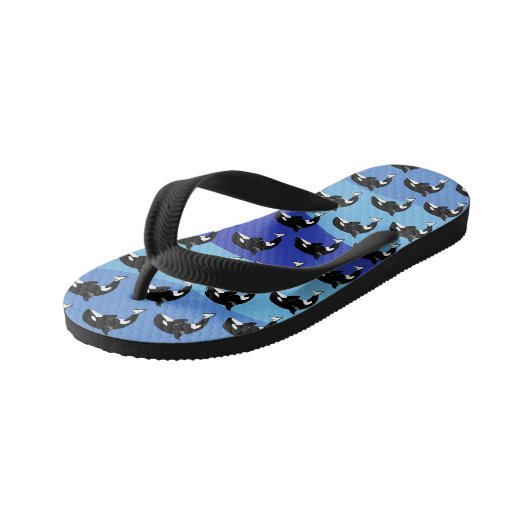 Orca Killer Whale Kinder Teenslippers (Schuin)