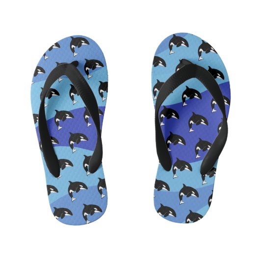 Orca Killer Whale Kinder Teenslippers (Voetbed)