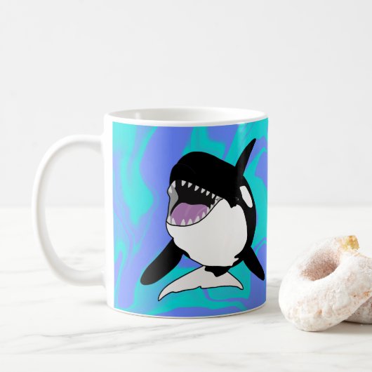 Orca Killer Whale Koffiemok (Met donut)