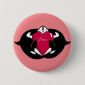 Orca Killer Whale-liefde Ronde Button 5,7 Cm (Voorkant)