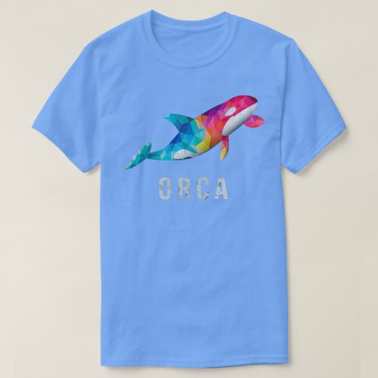 Orca Killer Whale Lovers Retro Polygonal Distresse T-shirt (Design voorkant)