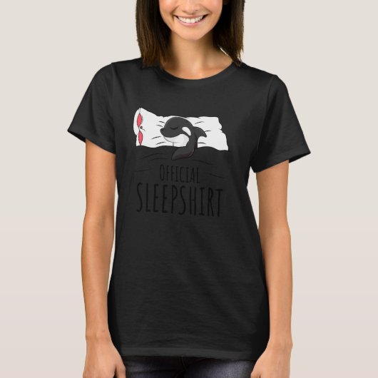 Orca Killer Whale Officiële Slaapstand 1 T-shirt (Voorkant)