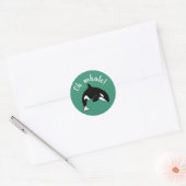 Orca Killer Whale - oh walvis! Ronde Sticker (Envelop)
