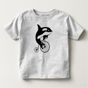 Orca Killer Whale op Bike Kinder Shirts