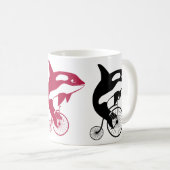 Orca Killer Whale op  Bike Koffiemok (Voorkant rechts)
