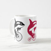 Orca Killer Whale op  Bike Koffiemok (Voorkant links)