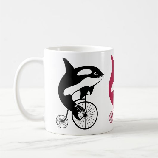 Orca Killer Whale op  Bike Koffiemok (Links)