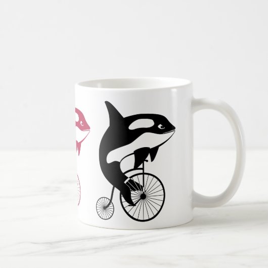 Orca Killer Whale op  Bike Koffiemok (Rechts)