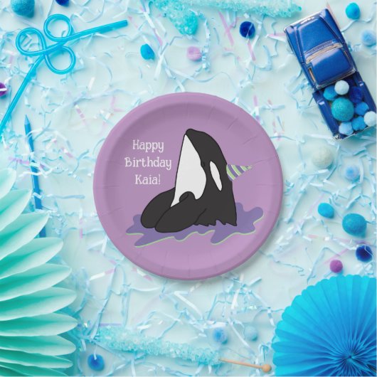 Orca Killer Whale Papieren Bordje (Feest)