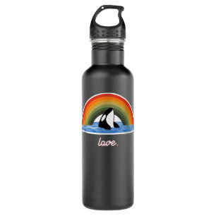 Orca Killer Whale Rainbow Retro Love Waterfles