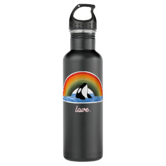 Orca Killer Whale Rainbow Retro Love Waterfles