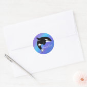 Orca Killer Whale Ronde Sticker (Envelop)