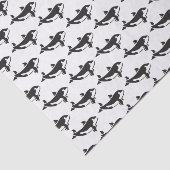  Orca Killer Whale Silhouette Draak Black Tissuepapier (Detail)