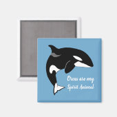 Orca Killer Whale Spirit Animal Magneet (Voorkant / Achterkant)