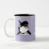 Orca Killer Whale Spirit Animal Tweekleurige Koffiemok (Links)