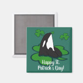 Orca Killer Whale St Patrick's Day Magneet (Voorkant / Achterkant)