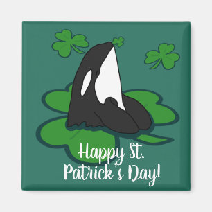 Orca Killer Whale St Patrick's Day Magneet