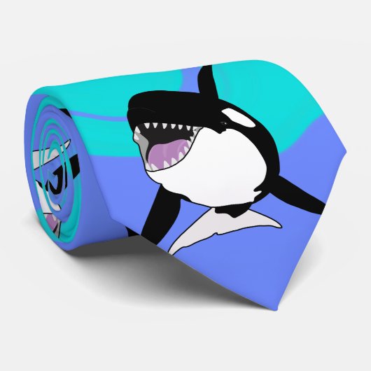 Orca Killer Whale Stropdas (Opgerold)