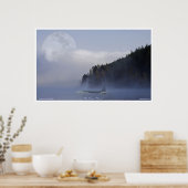 Orca Killer Whale & Super Moon Wildlife Art Poster (Keuken)