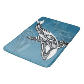Orca Killer Whale Tlingit Indigo Blue inkt Badmat (Gekanteld)