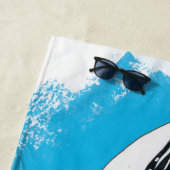 Orca Killer Whale Tribal Tattoo Spirit Blue Strandlaken (In situ)