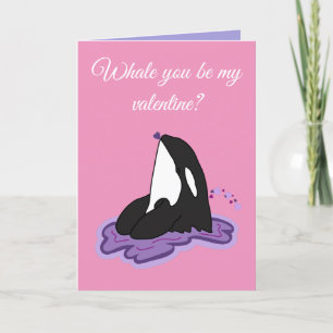 Orca Killer Whale Valentijnsdag Feestdagen Kaart