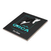 Orca Killer Whale voor een meisje dat gewoon van O Tegeltje (Zijkant)