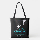 Orca Killer Whale voor een meisje dat gewoon van O Tote Bag (Achterkant)