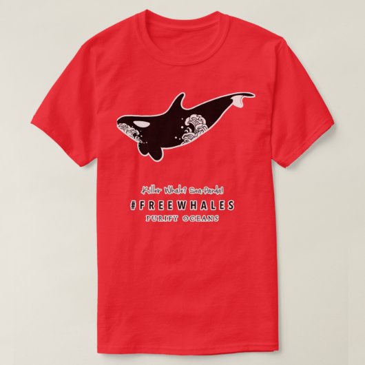 Orca Killer Whale Zee Panda Freewhales T-shirt (Design voorkant)