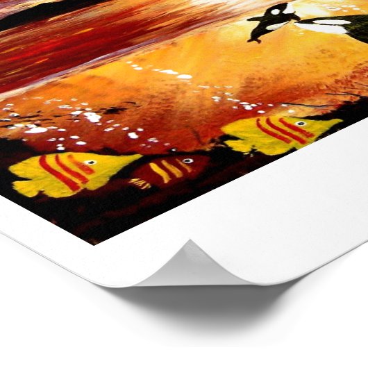 ORCA KILLER WHALES "EERSTE BREATH" POSTER (Hoek)