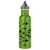 Orca Killer Whales Marine Wildlife Grafisch afdruk Waterfles (Rechts)