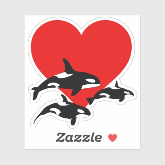 Orca Killer Whales Whale Lover Sticker (Vel)
