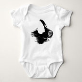 Orca "killerwalvis" baby-kruipster romper (Voorkant)