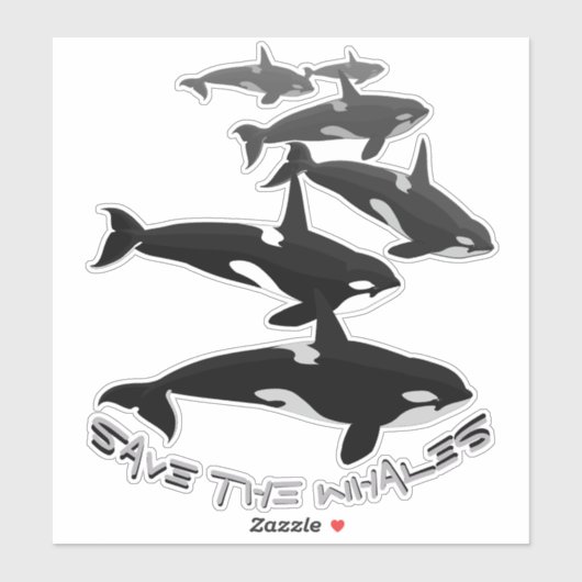 Orca Kunst Stickers Gepersonaliseerde Walvis Decal (Vel)