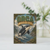Orca Kust Fjorden POPCUT Briefkaart (Staand voorkant)