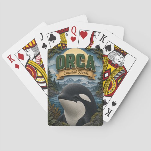 Orca Kust Fjorden POPCUT Pokerkaarten (Achterkant)