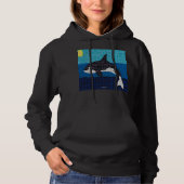 Orca (levendig) - Dames sweatshirt met capuchon (Voorkant)