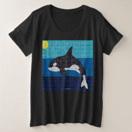 Orca (levendig) - Dames T-Shirt Plusmaten