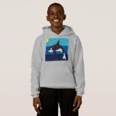 Orca (levendig) - Jongens Hoodie (Voorkant volledig)
