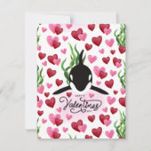 Orca Love Valentine’s Day Card in White Notitiekaartje (Voorkant)